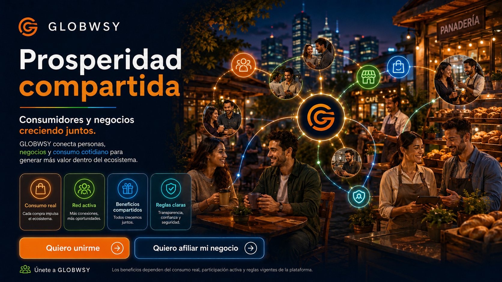 Prosperidad Compartida — GLOBWSY conecta consumidores y negocios creciendo juntos